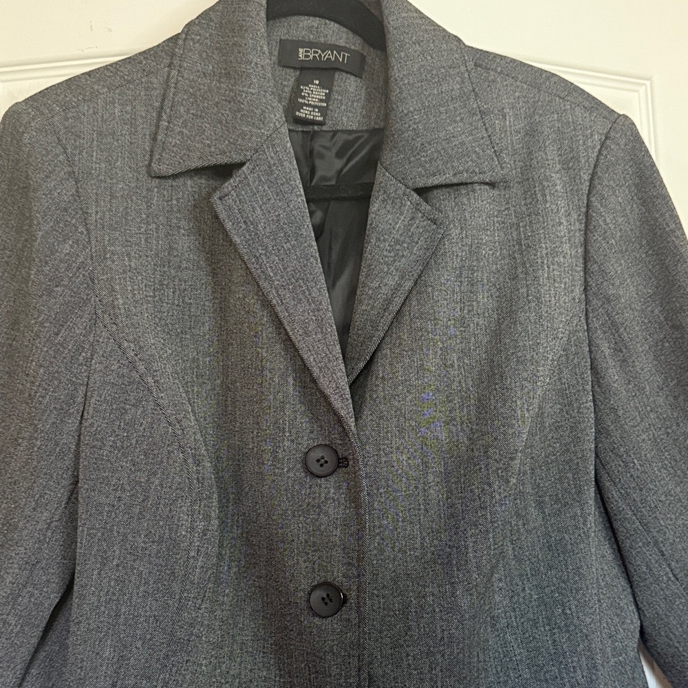Lane Bryant Women's Charcoal Gray and Black  Blazer size 18 - Picture 4 of 10